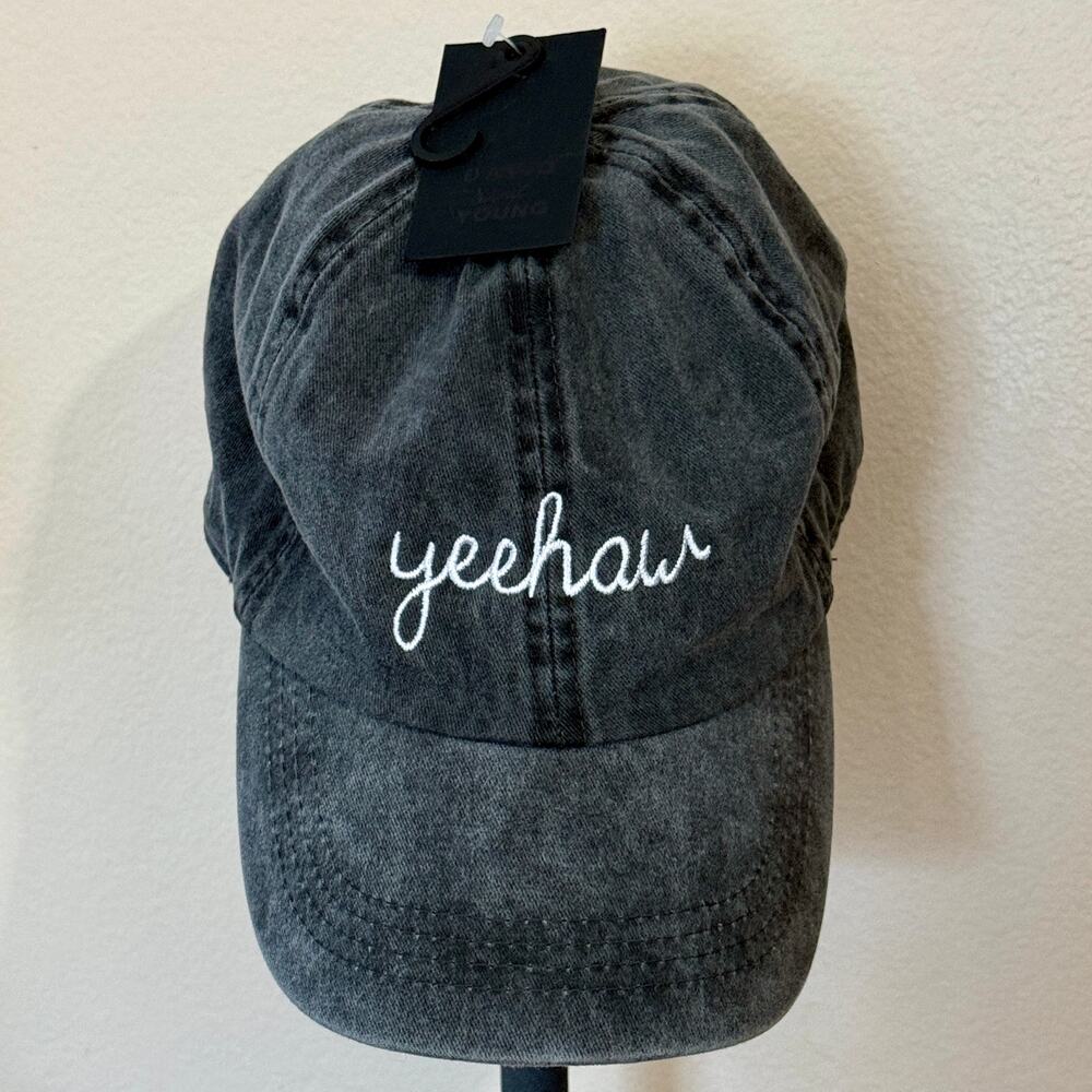 NWT Yeehaw embroidered baseball trucker cap adjustable strap back 100% Cotton